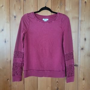 Lucky Lotus cut out floral long sleeve shirt